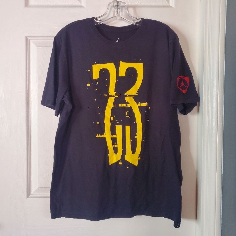 Black Air Jordan 23 Graphic Tee Men's Size Large Short Sleeves Pullover